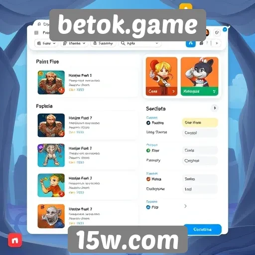 Análise da interface do usuário do betok.game